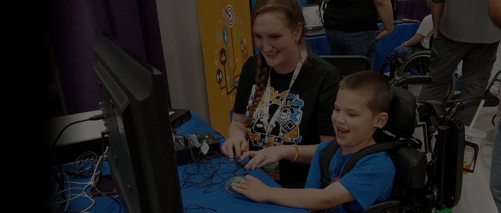 Young man playing a video game